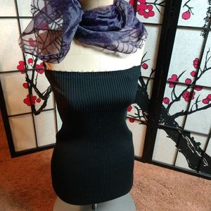 Fashion Nova black knit tube dress 👗 stretch NWT